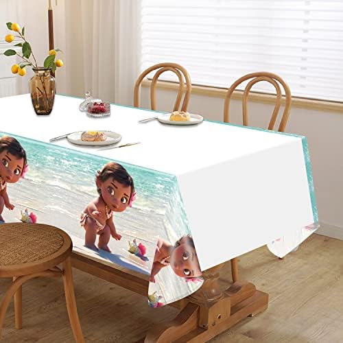 3 חתיכות מואנה מפות מואנה שולחן מואנה פלסטיק שולחן מכסה עבור לטבול את עצמך קסום העולם של מואנה מסיבת יום הולדת