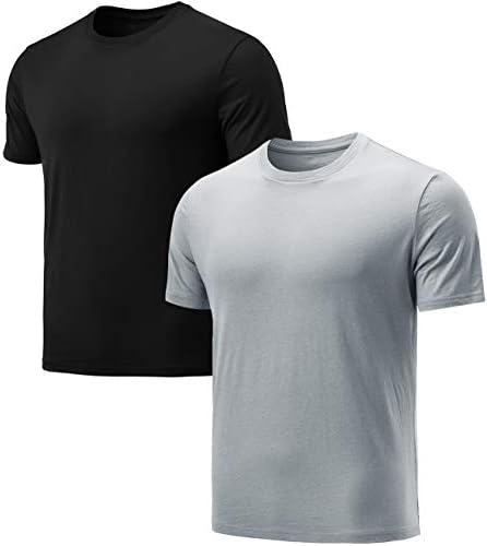 חולצות אתלטיות של TSLA לגברים, חולצות כושר ספורט כותנה דינאמי, חולצות טריקו של אימון יבש מהיר של