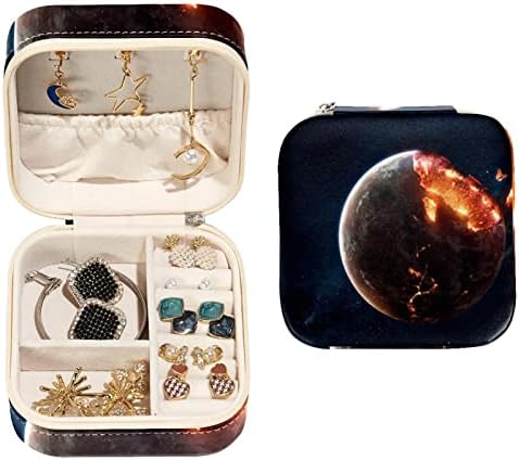 מארגן תכשיטים Guerotkr, מארגן נסיעות תכשיטים, מארגן קופסאות תכשיטים, דפוס שחור מאגמה