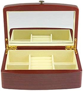 תיבת תכשיטים לוזי רטרו קופסת תכשיטים מעץ קופסת פלנל סינית קופסת אחסון מעץ קופסת תכשיטים תלת שכבתית