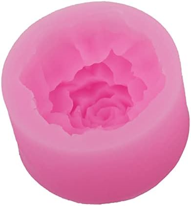 עובש HPBS עובש פונדנט מקשט תבנית סיליקון, חימר פולימר 3D סבון עוגת פרחים עובש לקישוט 2.55 * 2.55 * 1.49
