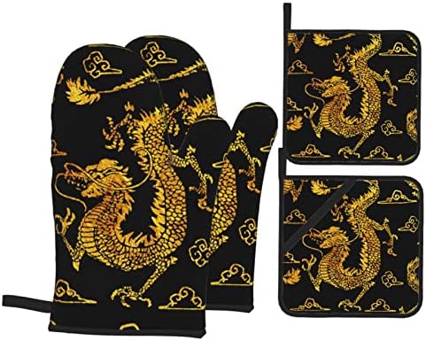 אצולה מלכותית דרקון זהב עמידות בפני חום עמידות בתנור ותפאורות סיר