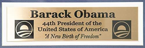 הדרן ברק אובמה ארהב 44 נשיא הנצחה יונייטד הצהיר על אמריקה 12 x18 מסגרת תיקון