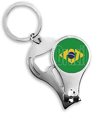 שם דגל קאנטרי ברזיל NAIL NIPPER טבעת טבעת מפתח שרשרת פותחן בקבוק פותחן