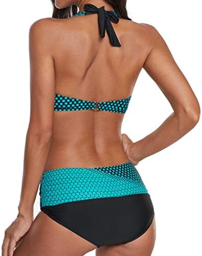 MSAikric נשים 2 חלקים בגד ים מגדי משולש משולש Criss Cross Bikini Bikit