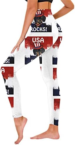 דגל אמריקאי 4 ביולי חותלות נשים בקרת בטן ארהב דגל חותלות כושר כושר קל משקל ספורט יוגה ספורט