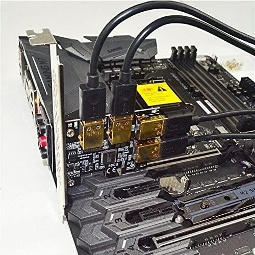 מחברים 4 יציאות PCIE RISER מתאם לוח PCI-E 1X עד 4 USB 3.0 PCI-E הנחה GPU Riser Extender Ethereum eth/monero