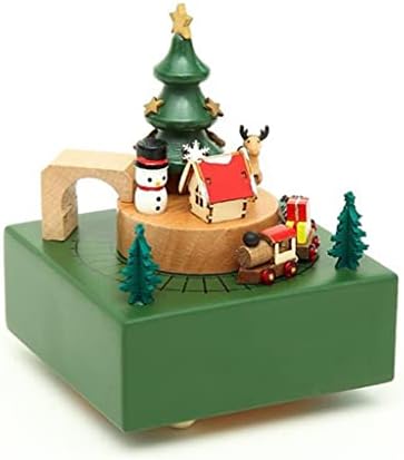 קופסת מוסיקה לחג המולד קרוסלת עץ