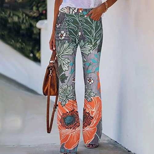 מכנסי רגל ישר באביב במצוקה נשים ג'ינס דפוסים אלגנטיים וינטג 'מאבדים מותניים גבוהים גודל פלוס גודל