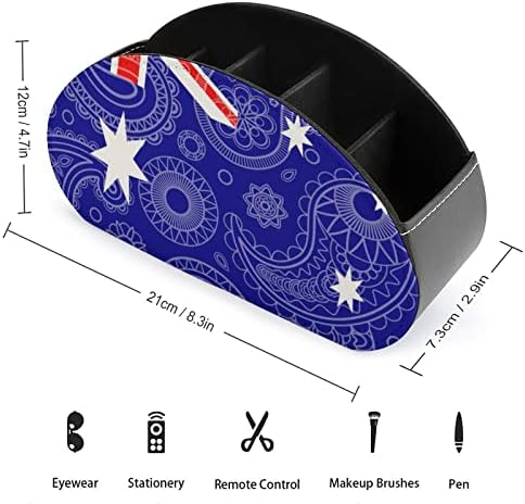אוסטרליה אוסטרליה דגל פייזלי מחזיק בשלט רחוק קופסת עט פו עור קאדי מרחוק מארגן אחסון שולחן דקורטיבי