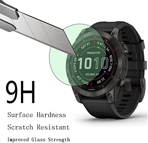 מגן מסך Shuaxi Watch תואם עבור Garmin Fenix ​​7 47 ממ/7 סולארי/7 ספיר סולארי, סרט זכוכית מחוסמת D39