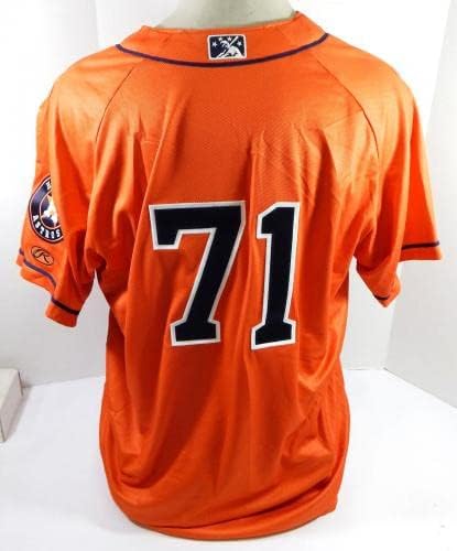 Greeneville Astros 71 משחק השתמש ב- Orange Jersey 50 DP32972 - משחק משומש גופיות MLB