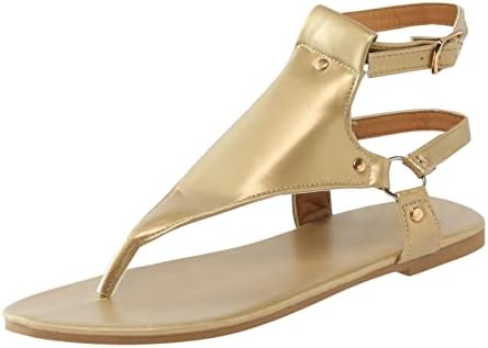 סנדלי חוטיני גואנגיואן נשים גומי חלול עקב נעליים רומיות נעלי קיץ עם כרית נוחה נעלי בית הליכה