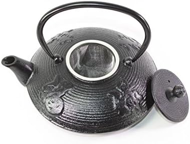 急須きゅうす עתיק יפני 24 FL OZ שחור פו lu shou xi סיני ברזל יצוק קומקום טטסובין עם infuser