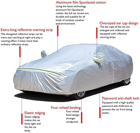 כיסוי מכוניות מלא של Keyoog 6 שכבות הוא עמיד למים בכל מזג האוויר, אוניברסלי בכל עונות השנה, מניעת שלג,