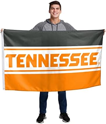מתנדבי NCAA טנסי יוניסקס דו צדדי כפול 3 'x 5' לוגו צוות דגל אופקי, אופקי 3 'x 5', גודל אחד