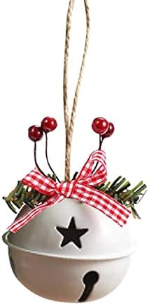 קישוטי עץ חג המולד של AOOF ג'ינגל פעמוונות עבודות יד פעמוני קישוטי חג המולד אדומים קישוטי חג המולד