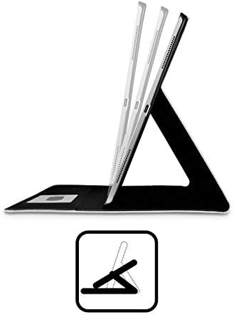 עיצובים של תיק ראש מורשה רשמית FC ברצלונה דפוסי קרסט שחור של שיש שחור עור מארנק עור תואם ל- Apple iPad mini