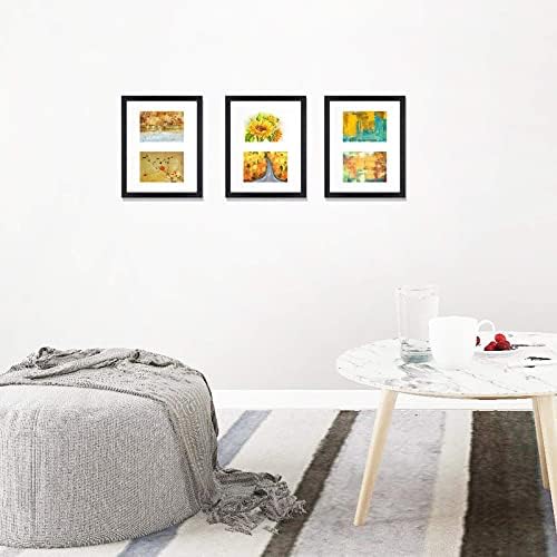 אמנות גולדן סטייט, מסגרת תמונה 11x14, מסגרת עץ אמיתית עם חזית זכוכית מחוסמת, מתאימה לשתי תמונה 5x7