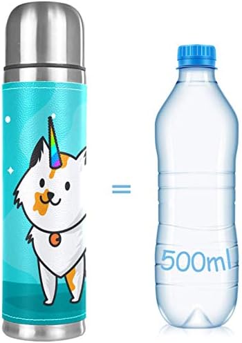 ספל מבודד ואקום נירוסטה, בקבוק מים של חתול חד קרן תרמוס לבקבוק מים למשקאות חמים וקרים לילדים