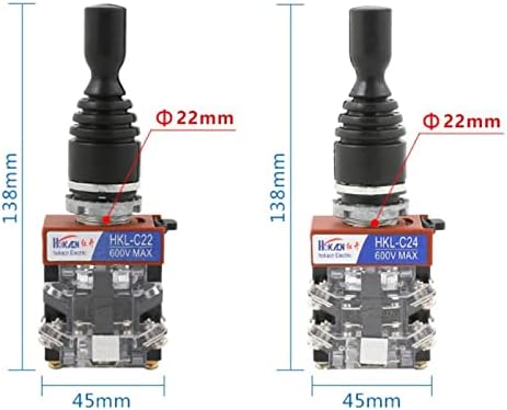 1 pcs 22 ממ מתג ג'ויסטיק MonoLever Rocker Cross Master Switch 2-כיוונים 4-כיוונים 4-כיוונים נעילה