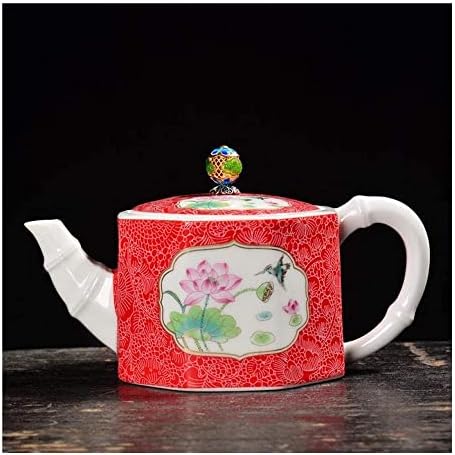 קומקום קומקום מודרני עם סיר קרמיקה של פרחי פרחים מסננים עם תה פסטל צבע תה סט תה עם מסנן תה שחור סיר יחיד