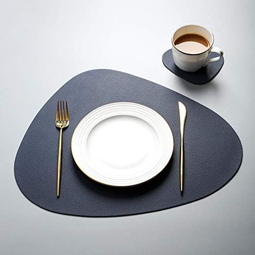 קזאבאזה עגול טריאנלה פיקסמטים וחופים פו-פו-פו-מטמטי עור לכתם שולחן אוכל ועמידות בחום מחצלות שולחן אלגנטיות