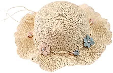 כובעי שמש לנשים, חוף שמש כובע, קש חוף כובע, קיץ פרח לנשימה כובע חמוד קש כובע ילדי תיק ילדים בנות מגן שמש