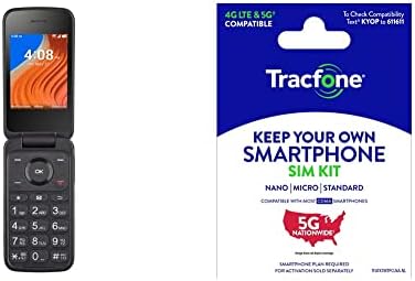 Tracfone tcl flip 2, 8GB, שחור - טלפון הפוך מראש