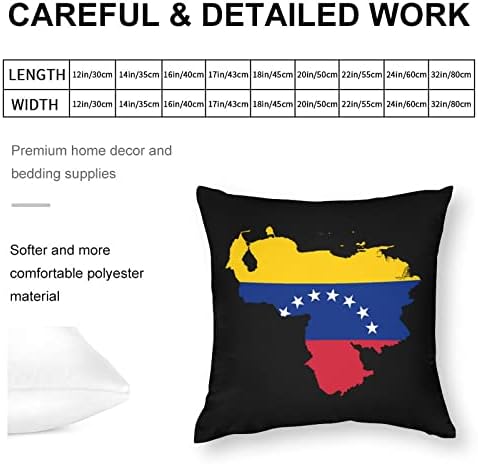 מפת דגל של כרית ריבוע וונצואלה מארז כרית פוליאסטר כיסויים לזרוק כיסויי כריות לעיצוב ספה