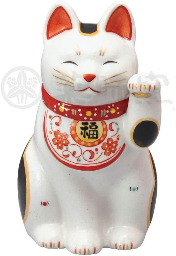Yakushigama 7440 קרמיקה מנפוקו ערבי מנקי חתול, בהצלחה, פנג שואי פסלון, פנים, חתול חתול
