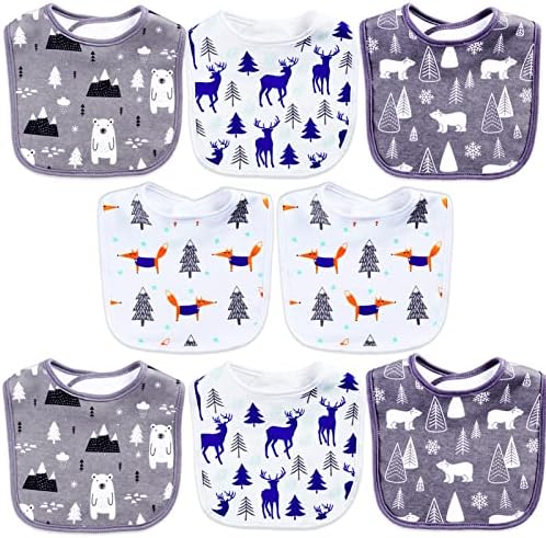 Baby Bibs Baby 8-Pack Baby Bandana Drook Bibs for Boys Girl