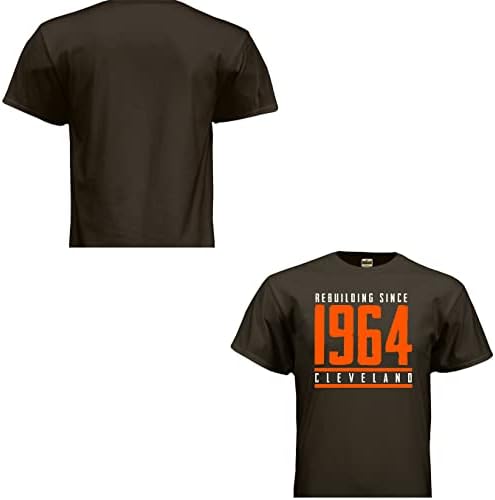Hofsm.com היכל התהילה מזכרות ספורט בנייה מחדש מאז 1964 חולצת כדורגל של קליבלנד חולצת טריקו