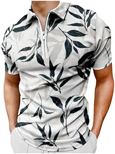 חולצות פולו אופנה של דודובבי לגברים חולצות שרוול קצר מזדמן חולצות גולף צבע רוכסן צמרות כותנה מתנות פסחא
