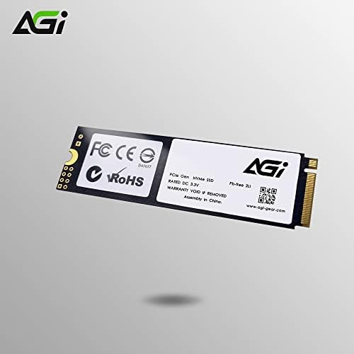 AGI 512GB AI218 SSD פנימי, PCIE NVME M.2 GEN3X4 DRAM CACHE 3D TLC NAND FLASH FLASH SOLID STADINE DRIVE