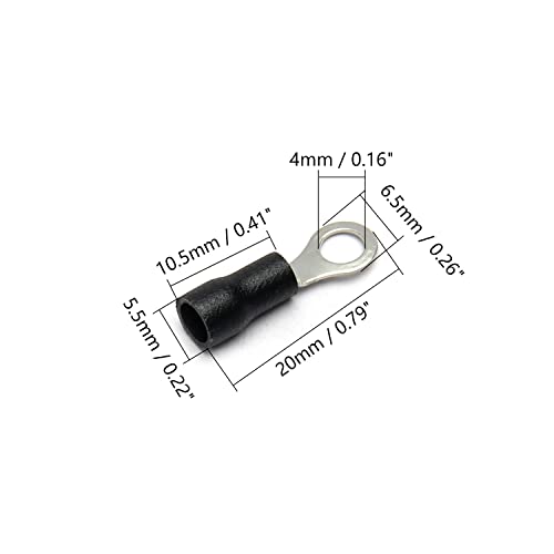 פילקט 1000 יחידות AWG22-16 מסופי טבעת מבודדים מחברים M4 מסופי טבעת מחברי מלחץ חוט חשמלי מחבר סופי COMPER מסופי