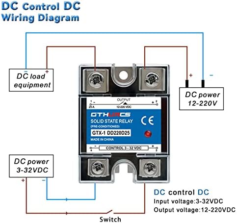 10A 25A 40A DA שלב יחיד DC CONTROC AC CONT CONT CONT 3-32VDC בקרת 220V AC AC SSR-10DA 25DA 40DA