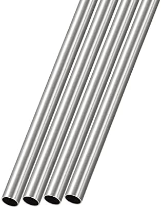 Metallixity 304 צינור נירוסטה 4 יחידות, צינורות ישרים - לריהוט ביתי, מכונות
