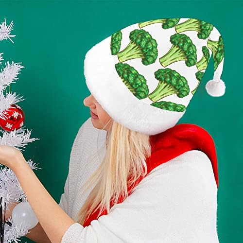 ירוק ברוקולי חג המולד כובע רך קטיפה סנטה כובע מצחיק כפה עבור חג המולד לשנה חדשה חגיגי מפלגה