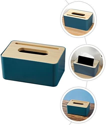 מחזיק רקמות שולחן עבודה של Upkoch קופסה: רקמות דפוס עץ מארז אמבטיה מפית נייר נייר מעצבת מטבח