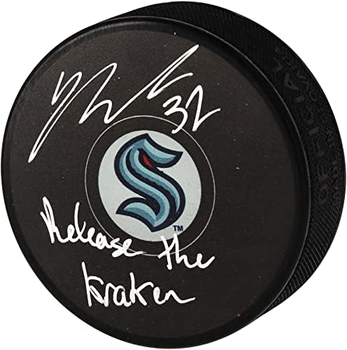 יאני גורדה סיאטל קרקן חתימה הוקי הוקי עם כתובת שחרר את הקראקן - חתימות NHL Pucks