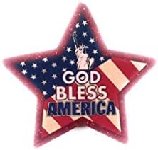 אלוהים יברך את אמריקה יולי ושוב אמריקה אדום לבן וכחול נוצץ קיר תפאורה יולי ושוב פלאק בחירות יום כוכב & מגבר;