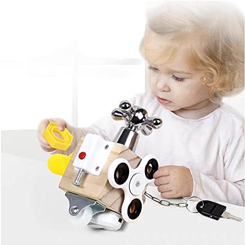 יוקול עסוק קוביית לילדים חושי עסוק לוח נסיעות צעצוע לפעוטות 1-3 שנים, נהדר עבור מטוס רכב נסיעה-חינוכי