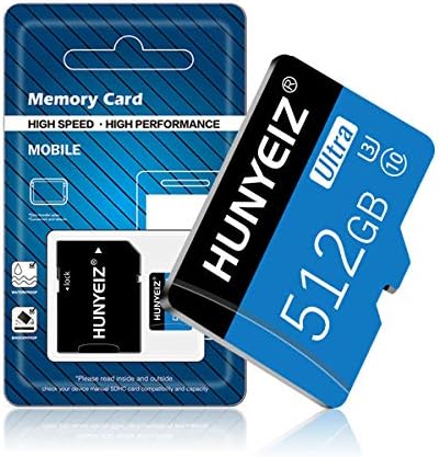 כרטיס זיכרון 512 ג 'יגה-בייט כרטיס זיכרון מיקרו עם מתאם 512 ג' יגה-בייט במהירות גבוהה מחלקה 10 לסמארטפון