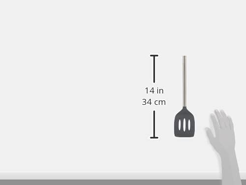 טרנר מחורץ מסיליקון טובולו עם ידית נירוסטה, מרית פנקייק, כלי מטבח עמיד בפני שריטות לכלי בישול נון-סטיק