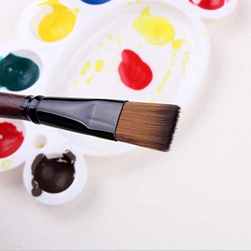 ZMDZA 6 PCS ציוד אמנות ציור ציור קל לניקוי ידית עץ צבעי צבע צבעי צבע עט ניילון שיער לומד שמן אקריליק