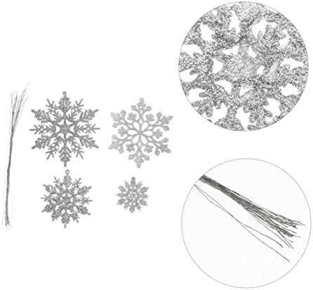 נוליטוי 108 מחשבים חג המולד פתיתי שלג חיצוניים תפאורה לבנה תפאורה חיצונית עיצוב דקורטיבי פתיתי שלג עץ חג