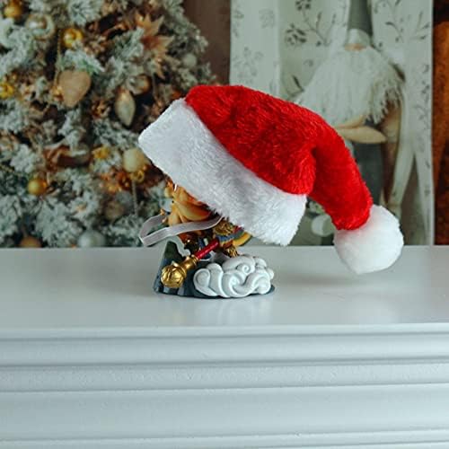 כובעי חג המולד של Zmmyuluo PET 4 PCS כובעי סנטה חתול 5.5 אינץ