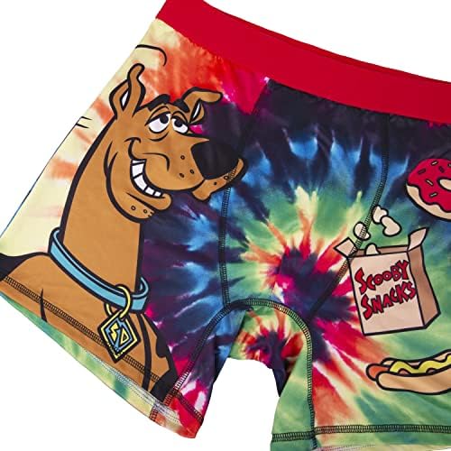 Scooby -Doo Boxer Socks Set Set - Sock & תחתונים משולבים סט, שאגי, ולמה, מתאגרפים ומכונות מסתורין