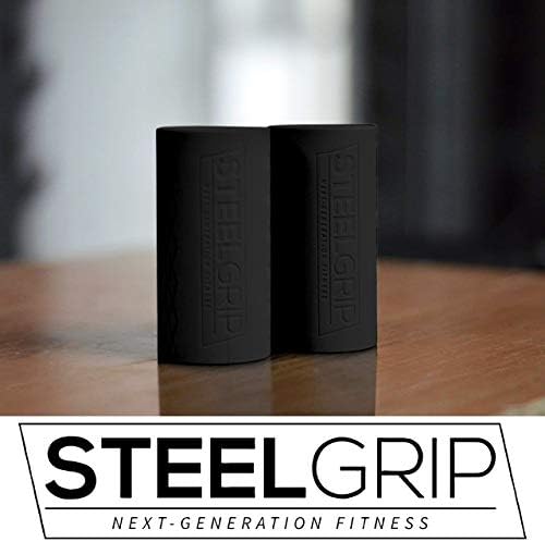 אחיזות מוטות עבות של SteelGrip עבור משקולת ומשקולת, זרוע סיליקון עבה אימוני כוח אימוני כוח - מושלם לפיתוח